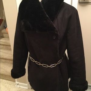 JLo warm coat for these winter months.